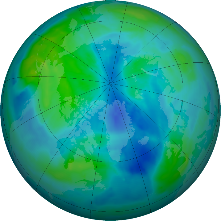 Arctic ozone map for 26 September 2012